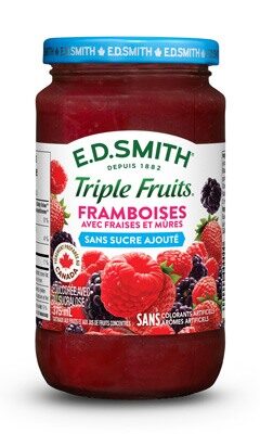 Framboises, fraises et mûres sans sucre ajouté E.D.SMITH TRIPLE FRUITS