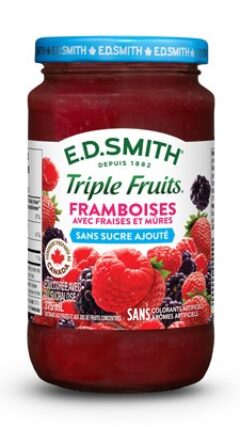 Framboises, fraises et mûres sans sucre ajouté E.D.SMITH TRIPLE FRUITS