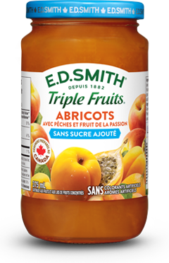 Tartinade aux abricots, pêches et fruit de la passion sans sucre ajouté E.D.SMITH TRIPLE FRUITSᴹᴰ