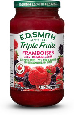 Tartinade aux framboises, fraises et mûres E.D.SMITH TRIPLE FRUITSᴹᴰ