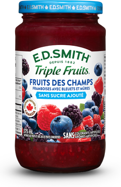 Tartinade aux fruits des champs sans sucre ajouté E.D.SMITH TRIPLE FRUITSᴹᴰ