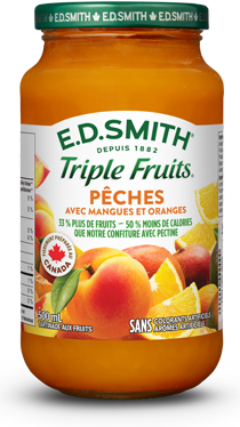 Tartinade aux pêches, mangues et oranges E.D.SMITH TRIPLE FRUITSᴹᴰ