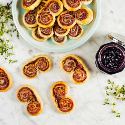 Gâteaux Palmiers aux Cassis et au Fromage de Chèvre