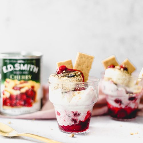 Cherry S'more Ice Cream Sundaes