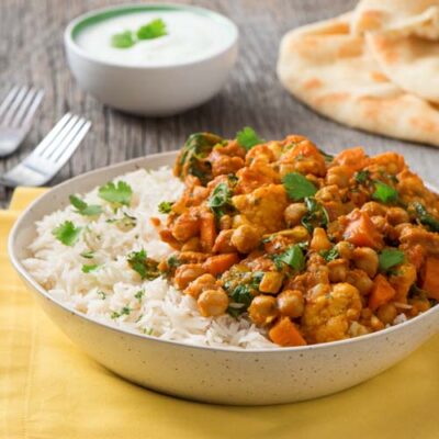 Curry Simple au Citrouille, aux Pois Chiches