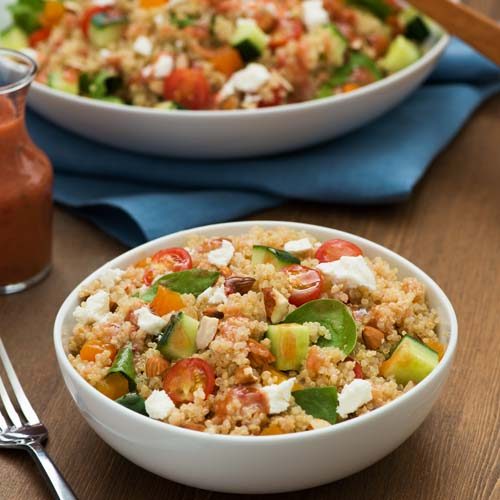 Quinoa Salad With Strawberry, Raspberry And Plum Vinaigrette