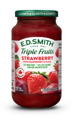 E.D.SMITH TRIPLE FRUITS® Strawberry Raspberry & Plum Fruit Spread