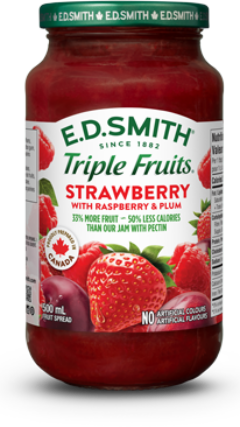 E.D.SMITH TRIPLE FRUITS® Strawberry Raspberry & Plum Fruit Spread
