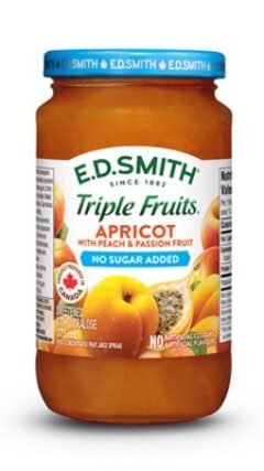 E.D.SMITH TRIPLE FRUITS No Sugar Added Apricot Peach Passion Fruit Spread