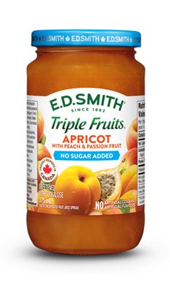 E.D.SMITH TRIPLE FRUITS No Sugar Added Apricot Peach Passion Fruit Spread