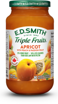 E.D.SMITH TRIPLE FRUITS Apricot Peach Passion Fruit Spread