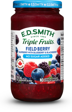 E.D.SMITH TRIPLE FRUITS® No Sugar Added Field Berry Fruit Spread