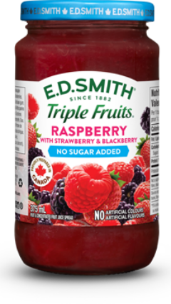 E.D.SMITH TRIPLE FRUITS® No Sugar Added Raspberry Strawberry Blackberry Fruit Spread