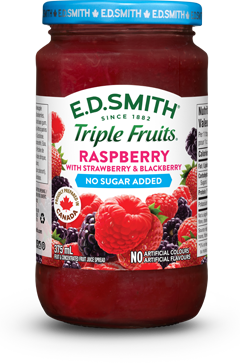 E.D.SMITH TRIPLE FRUITS® No Sugar Added Raspberry Strawberry Blackberry Fruit Spread