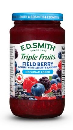 E.D.SMITH TRIPLE FRUITS No Sugar Added Field Berry Fruit Spread