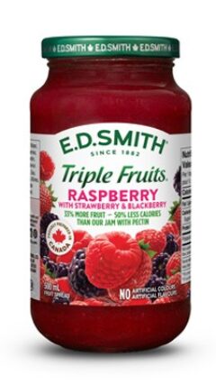 E.D.SMITH TRIPLE FRUITS Raspberry Strawberry & Blackberry Fruit Spread