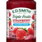 E.D.SMITH TRIPLE FRUITS® No Sugar Added Strawberry Raspberry Plum Fruit Spread