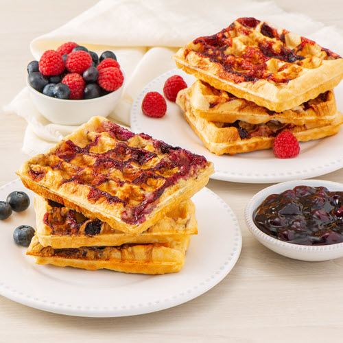 Loaded Berry Waffles