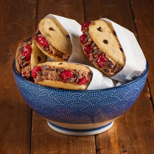 Chocolate Cherry Pie Ice Cream Sandwiches