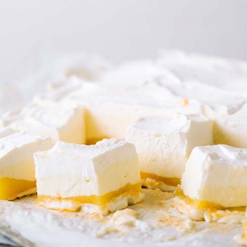 Frozen Lemon Mousse Bars