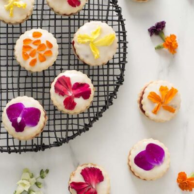 Ginger Cookies With Cherry Filling And Sour Cream Glaze