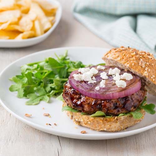 Glazed Turkey Burgers With Goat Cheese