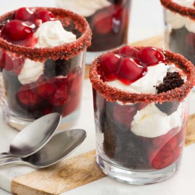 Impressive Cherry Brownie Parfaits