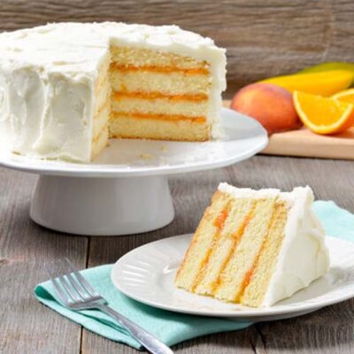 Peach Mango Orange Layer Cake