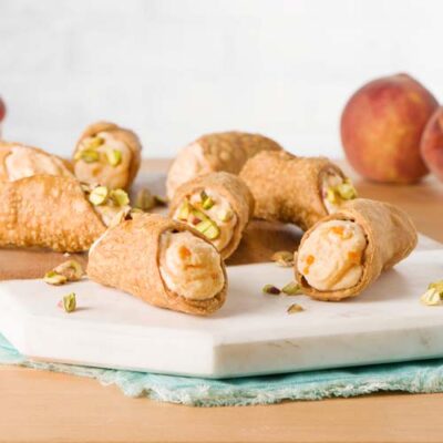 Peaches And Cream Cannoli