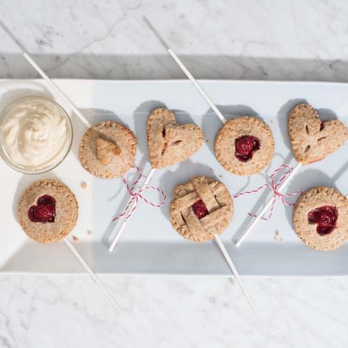 Pie Heart Pops With Cream Cheese Icing