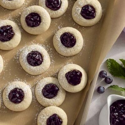 Vegan Blueberry Thumbprint Cookies