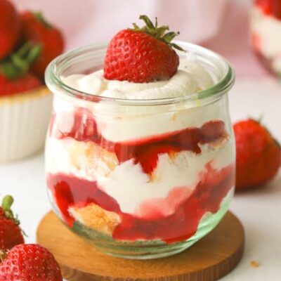 Easy Strawberry Shortcake Jars