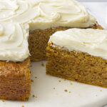 Pumpkin Carrot Cake with White Chocolate Cream Cheese Frosting